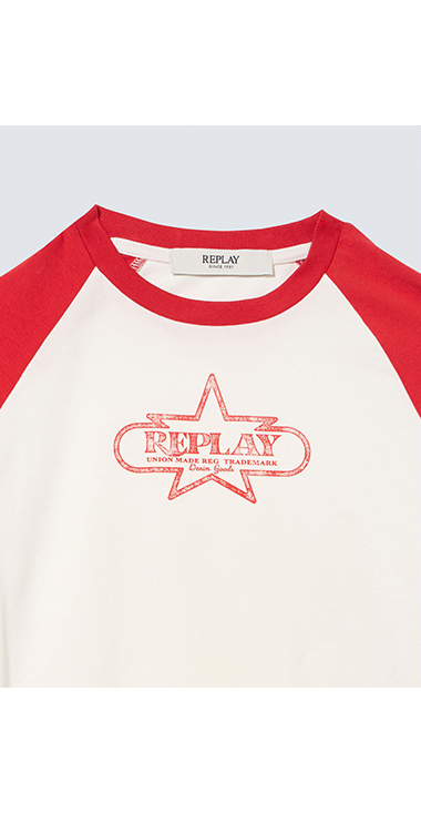 ラグランスリーブ Tシャツ 詳細画像